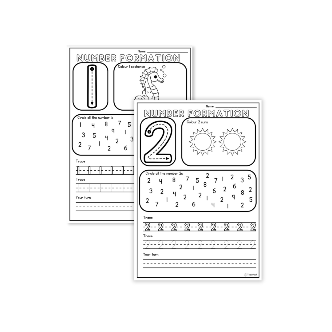 Number Formation Worksheets