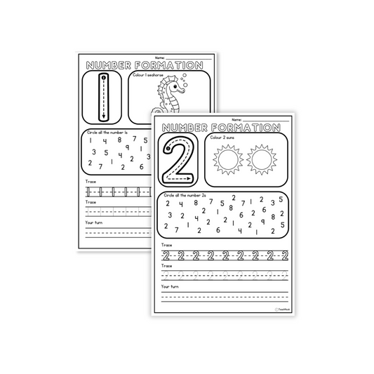 Number Formation Worksheets